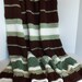 Sage Green and Brown Textured Afghan