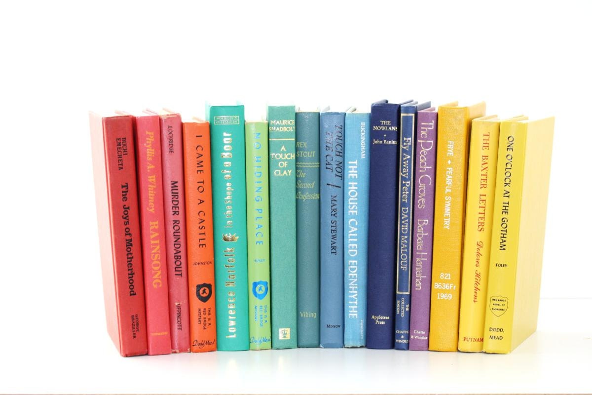 Library Filler Colorful 16 Book Collection Interior Design