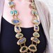 STATEMENT NECKLACE-SemiPrecious Minerals and Stones multi color Necklace-Wearable Art by Pauletta Brooks