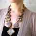 STATEMENT NECKLACE-SemiPrecious Minerals and Stones multi color -Wearable Art by Pauletta Brooks