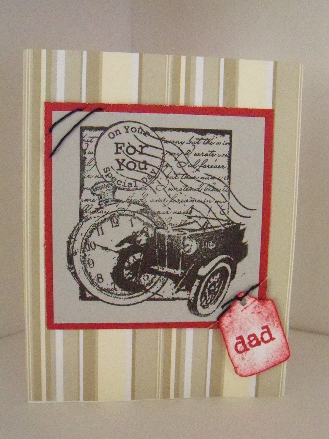 Vintage Stamped Father's Day or Birthday Card