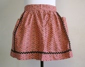 Alice Scrolled Hearts Vintage Inspired Half Apron