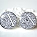 A initial vintage print cufflinks - keepsake gift for the groom, groomsmen,men,father - letter cufflinks