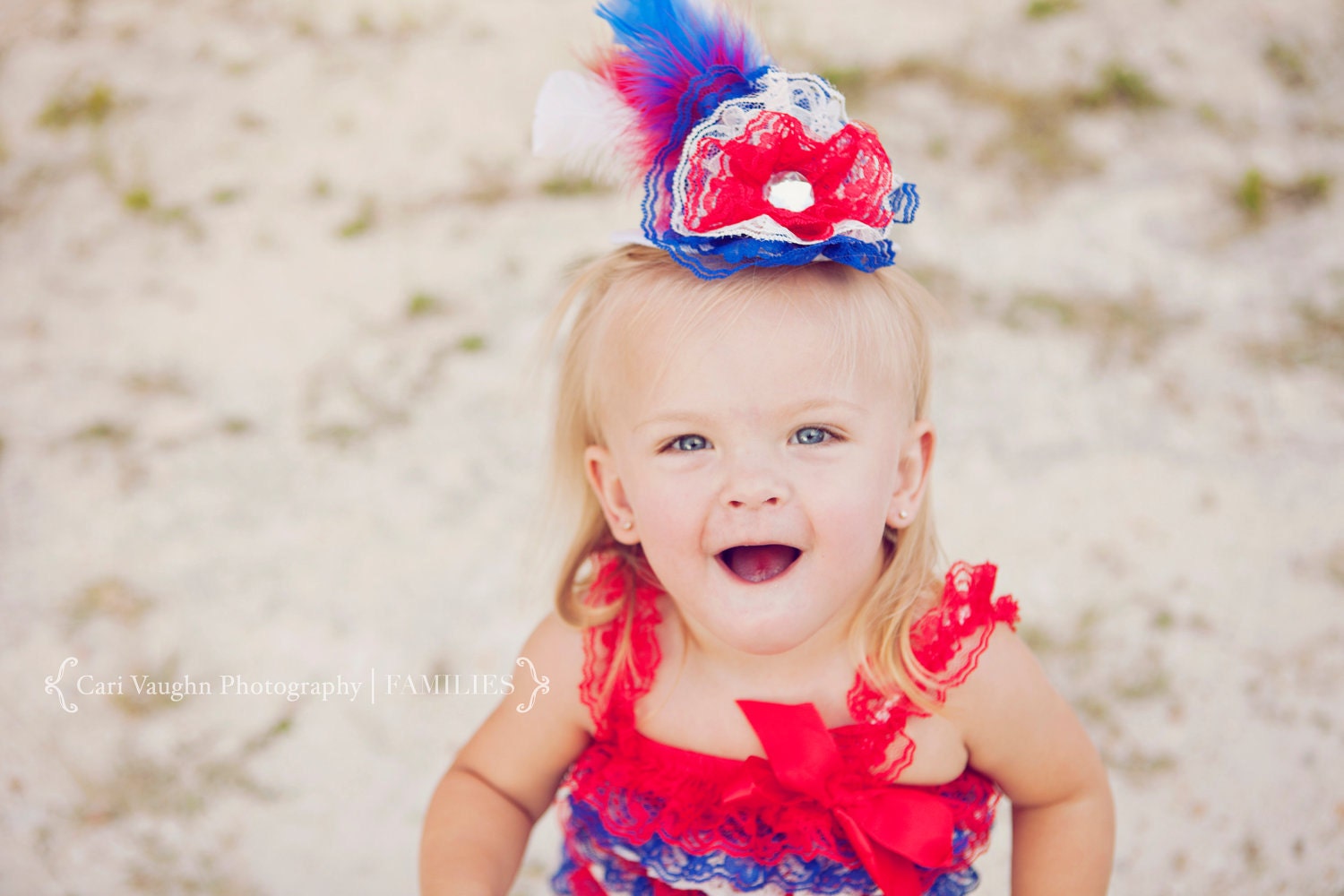 Patriotic Romper, 4th of July Baby Girl Romper, Memorial day hat, Red, White, and Blue- 4th of July Romper