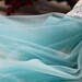 Lace Fabric Mesh Gauze Aqua for Home Decor Costume Altered Couture Doll Dress Veil Headband Supplies