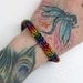 Rainbow chain maille bracelet Full Persian weave