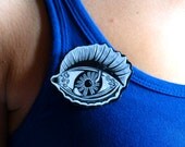 The third eye. Pin / brooch. Wearable art badge
