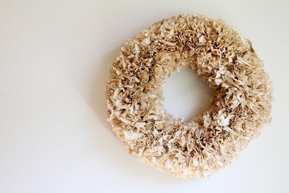 Brown Shabby Chic Wreath