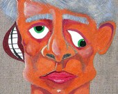 Original Acrylic Painting - 8 x 10 Canvas Art - LIMP-EYED CLYDE