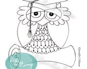 Digital Stamp - Graduation Owl - digistamp