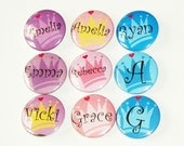 Pinback button medium name badges - Princess / Prince Crowns