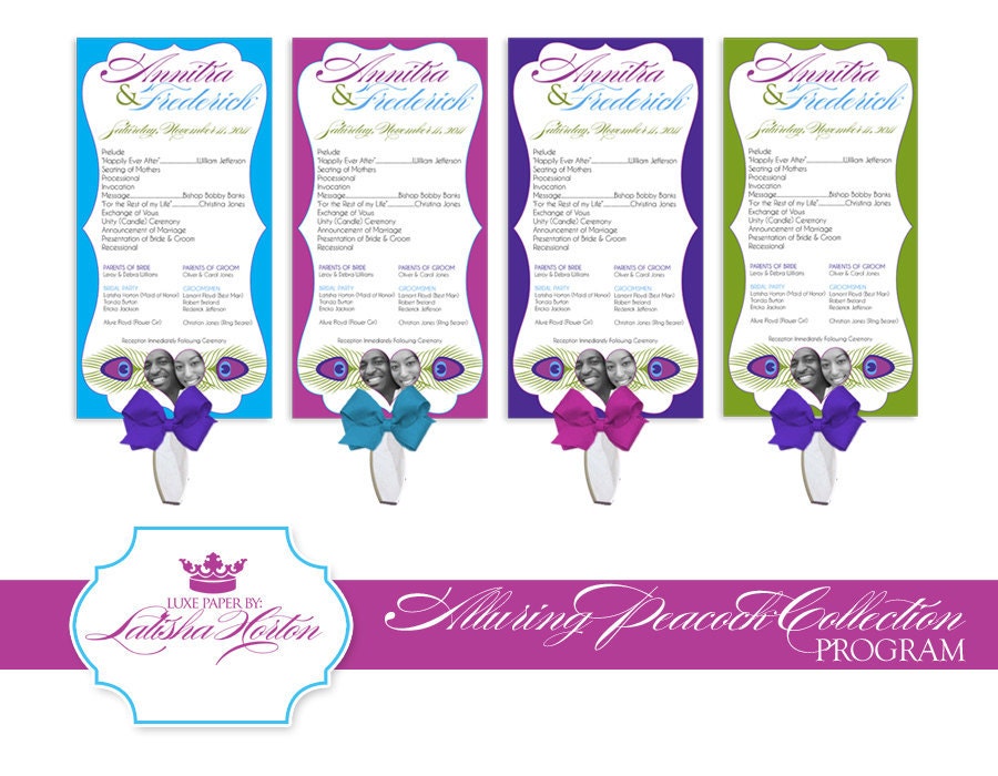 Peacock Collection - Printable Program