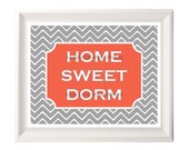 Chevron "Home Sweet Dorm" print poster
