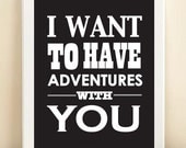 Black and White Adventures print poster