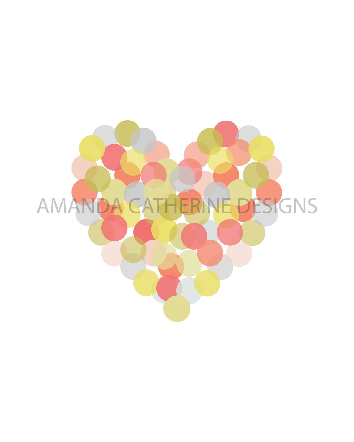 Confetti Heart print poster