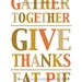 Thanksgiving print poster