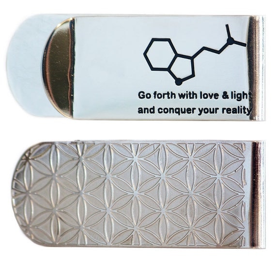 Gold LSD and Silver DMT Money Clips