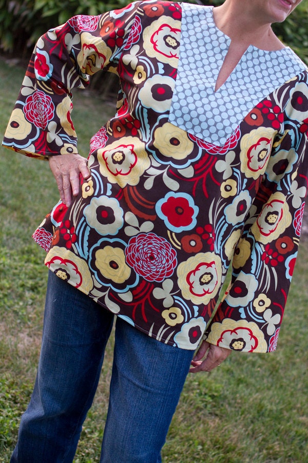 The Penny Tunic, Ladies, Amy Butler Fabric Choice- FREE SHIPPING to US