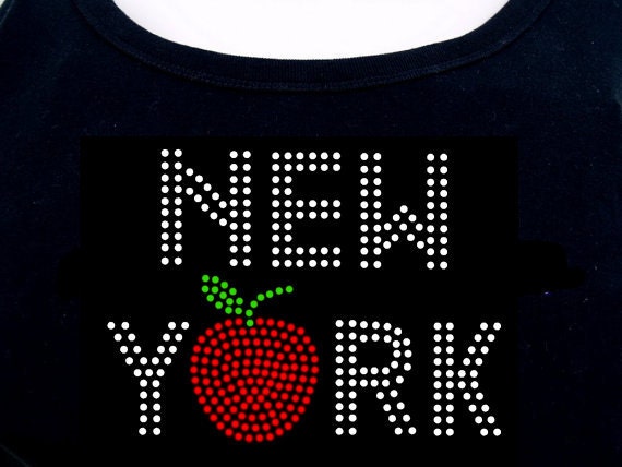 New York City RHINESTONE - T-Shirt or Tank Top - S M L XL 2X Big Apple