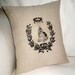 French Country Easter Pillow, Rabbit Cushion with French Words, Paris, Spring, Shabby Chic Neutral Home Decor