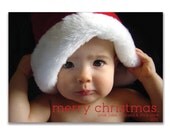 Little Jake Modern Christmas Holiday Custom Full Photo Greeting Card. Simple Typography. DIY Printable Digital File or I Print.