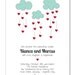 Bianca & Marcus Couples Baby Bridal Shower Invitation. Hearts Clouds Love. Surprise Birthday DIY Printable Digital File or I Print.