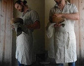OLD FARMHOUSE collection. Handmade Linen Apron From Striped Linen