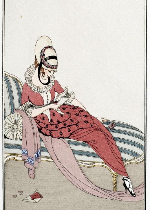 High Fashion Art Nouveau Print by  Artist Gerda Wegener