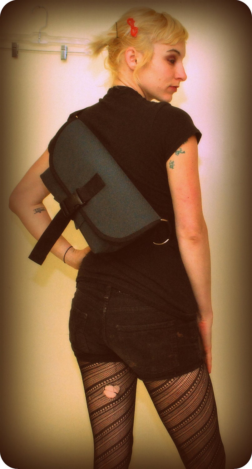 Cordura Waterproof MINI bike messenger bag/ purse/shoulder bag. the LACEWING by SIRENbags