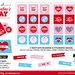 VALENTINES Printable Set - Includes Cupcake Toppers, Favor Tags, Candy Wrappers, Party Sign and more