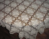 Square Ecru Tablecloth / Decorative / Gift / New Low Price /