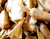 One 2-dozen bag: almond and vanilla handmade organic fluer de sel caramels