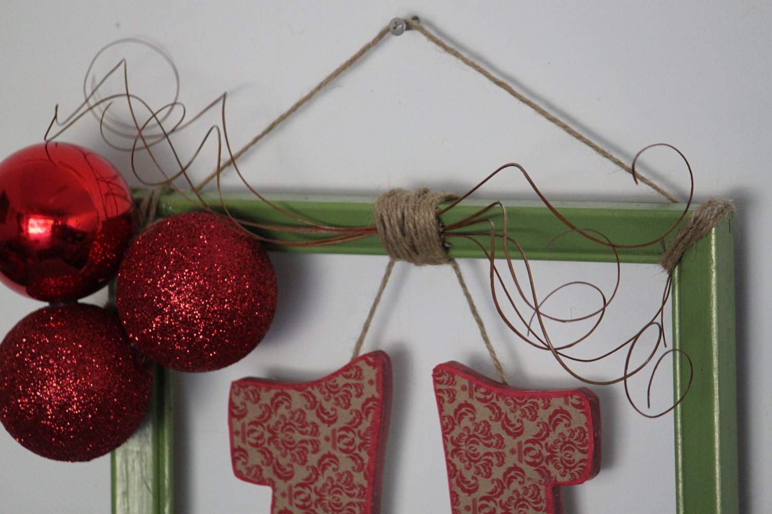 Monogrammed door/wall holiday decor
