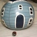 Gourd art - Blue Victorian House, "The Gourdons of Gourdonville"