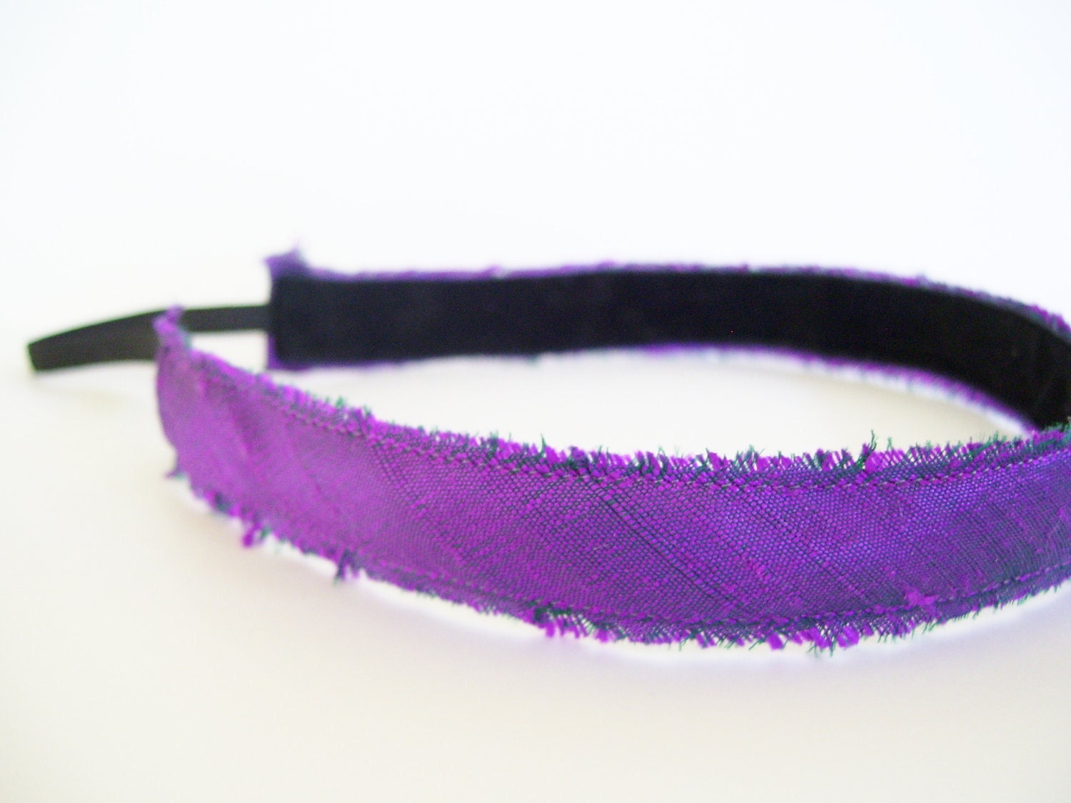 Delphinium Dupioni Silk Non Slip Headband