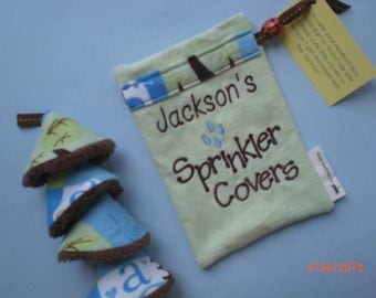 Sprinkler Covers for Baby Boys (item can be personalized with name or monogram)