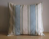 Traditional Throw Pillow Cover 18"x18" Vertical Stripes on Home Decor Cotton Fabric