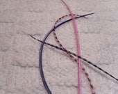 Long Feather Extension, Purple, Pink, Grizzly,