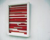 Modern  Distressed Wood Art Sculpture Painting