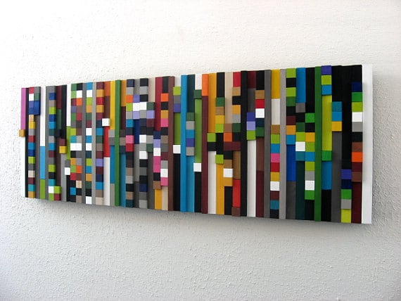 Wall Art - Wood Sculpture - Wood Cubes