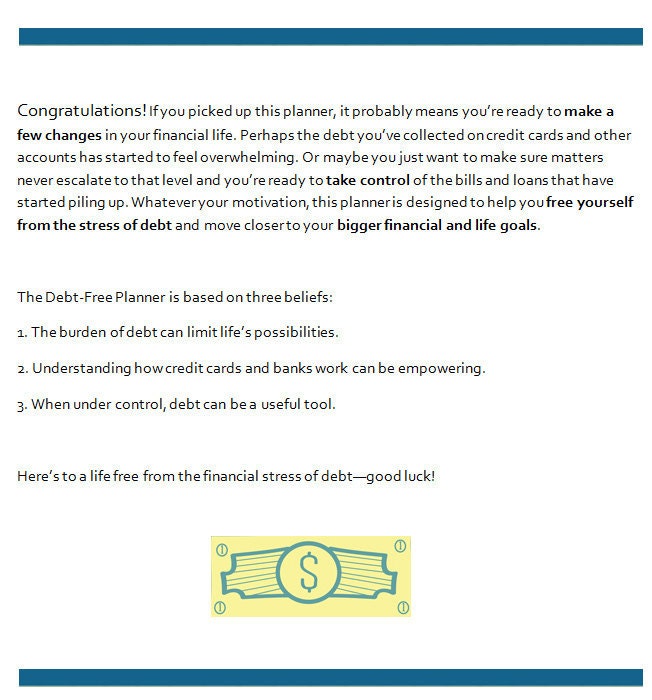 The Debt-Free Planner (printable)