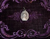 Signed Antique French Religious Lourdes Apparition medal pretty shape