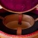 Antique Black Beaver Top Hat Leather Box . Mad Hatter . Amazing
