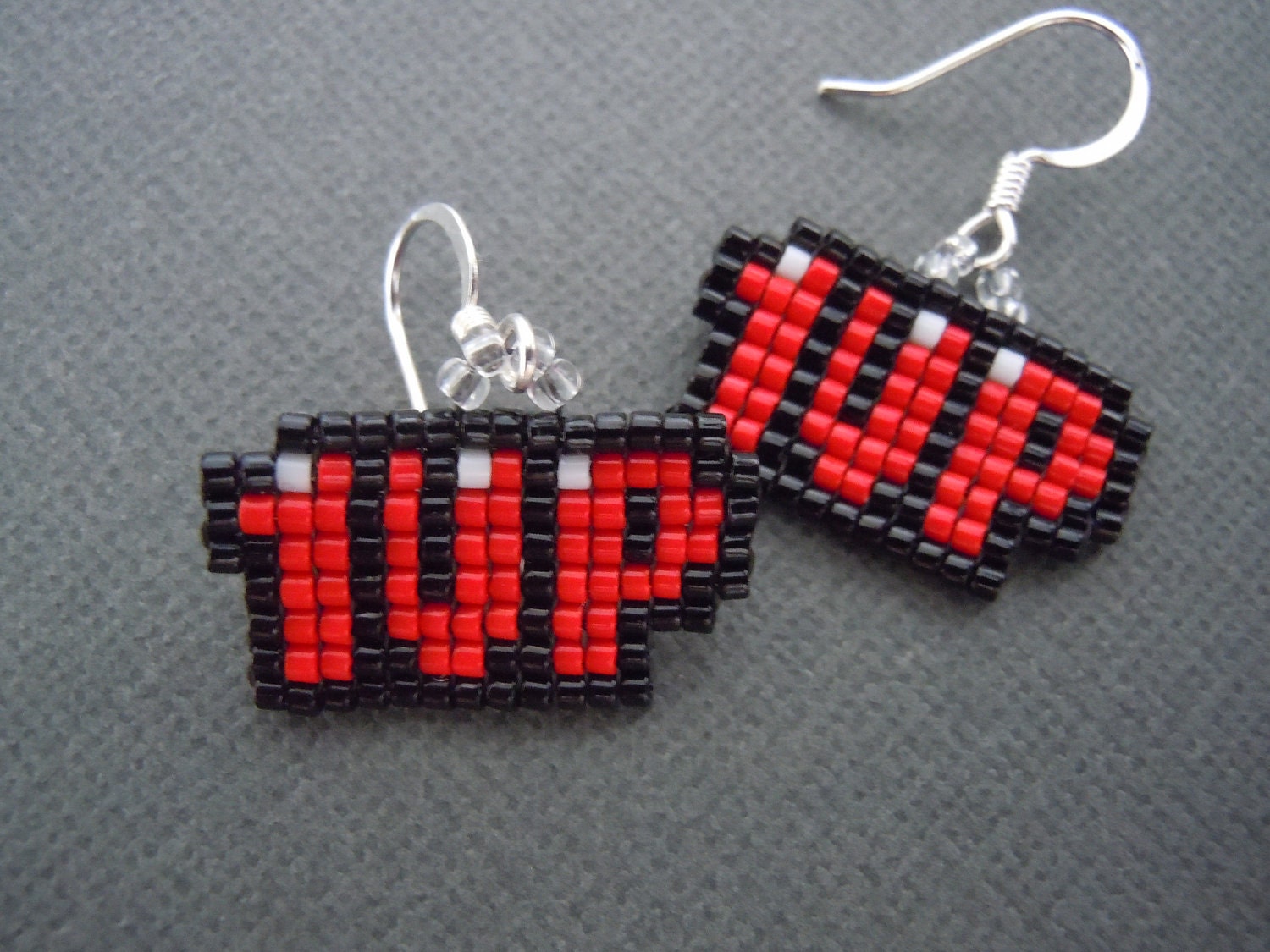 Woven Mini 1up Seed Bead Earrings