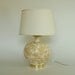 Cream Floral Toile Ceramic Lamp with Ivory Shade