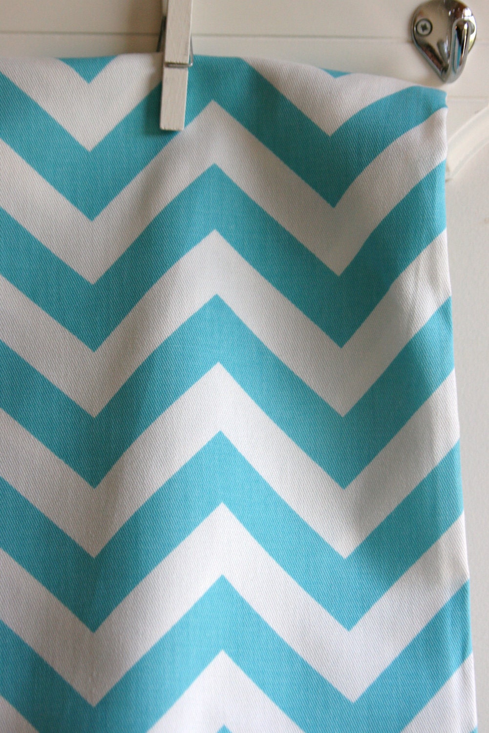 Girly Blue Chevron Home Decor Weight Fabric from Premier Prints - ONE YARD