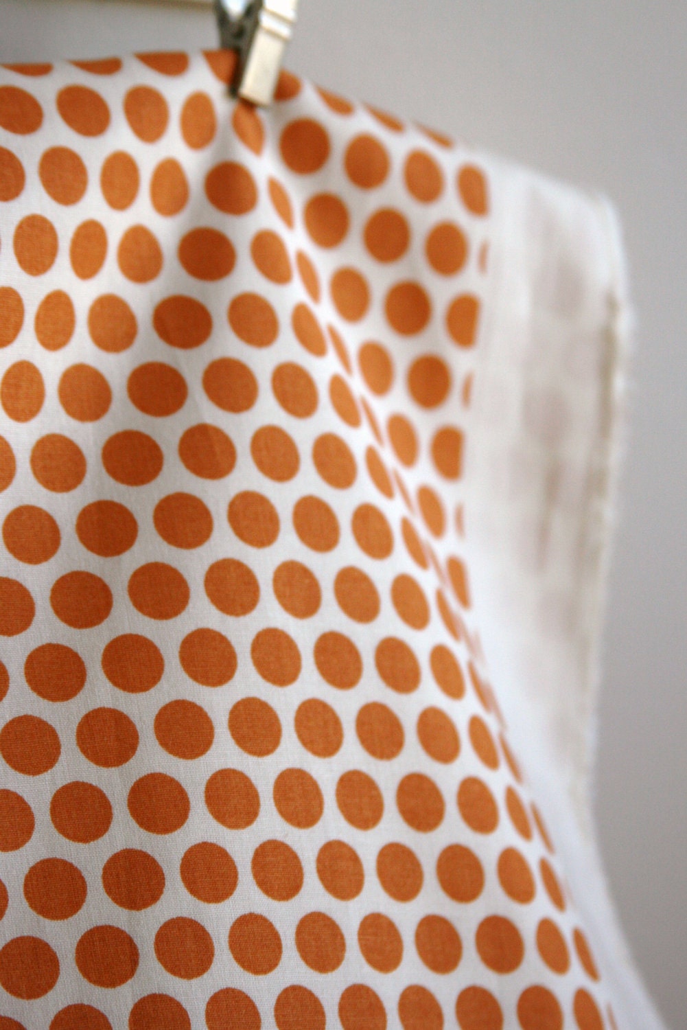 Organic Dottie in Orange - Mod Basics Collection from Birch Fabrics - ONE HALF YARD