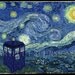 Doctor Who Poster print dr who Van Gogh tardis Starry Night, 20 x 30 inch Dr who Painting police box poster gift