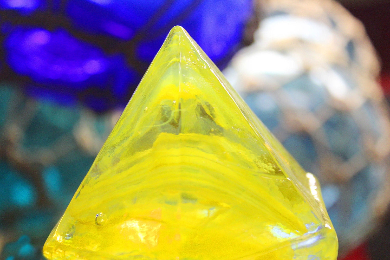 Beach Decor Lemon Sea Glass Deck Prism by SEASTYLE