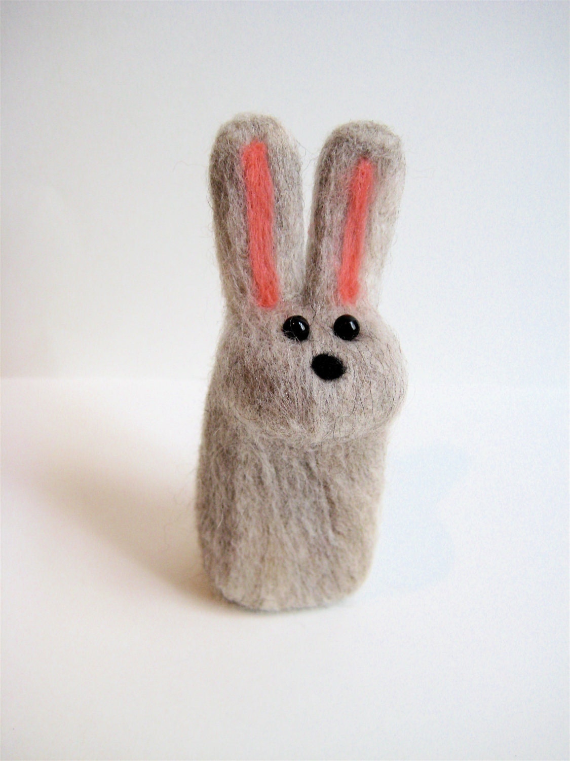 Gray Easter Bunny Rabbit - Needle Felted Animal Sculpture